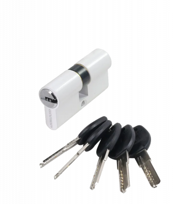 Цилиндр АЛЛЮР ключ-завертка HD FG 60-5K (25*10*25) WHITE белый перф.ключ Белый