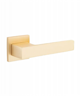 Ручка дверная Code Deco на квадратном основании H-30115-A-GMS сатинированное матовое золото