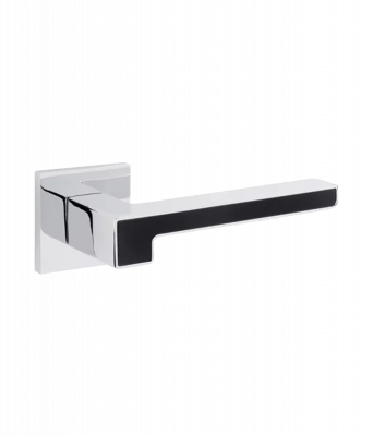 Ручка дверная Code Deco на квадратном основании H-30120-A-CR/B сатинированный хром хром