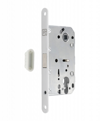 Замок магнитный FANTOM под цилиндр CYL Magn lock 50x85 White белый матовый