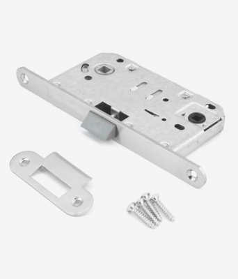 Замок Code Deco 5300P WC NIS пластиковый язычок сантехнический Хром/Никель