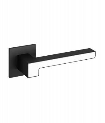 Ручка дверная Code Deco на квадратном основании H-30120-A-BLM/W черный