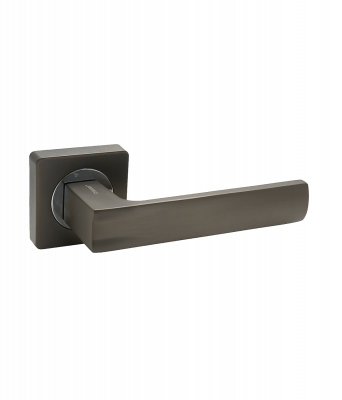 Ручка дверная TRODOS AL-02-A845 GF/CP Графит/Черный